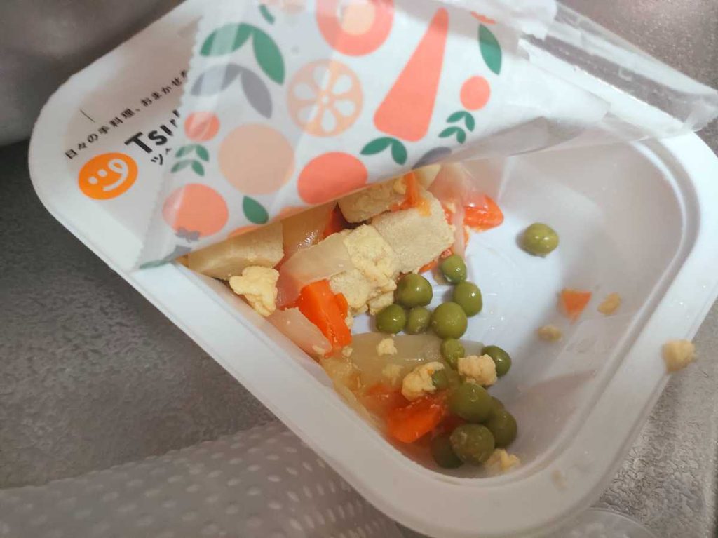 ツクリオの高野豆腐の含め煮のグリーンピース