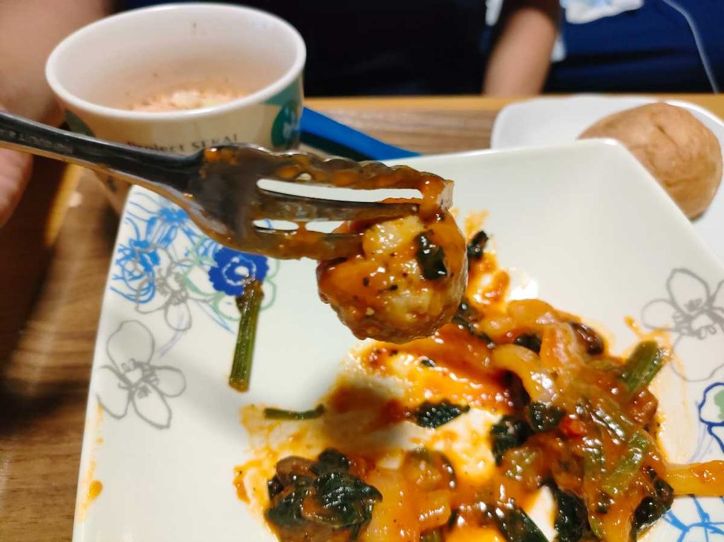 GREEN SPOON ガーリック香るほうれん草のアラビアータミートボール 実食